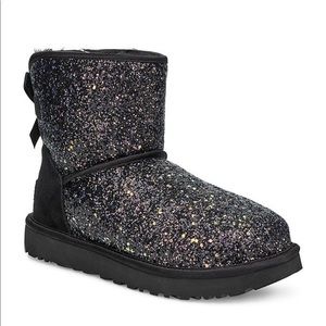 UGG Classic Mini Bow Chunky Glitter Cosmos Booties